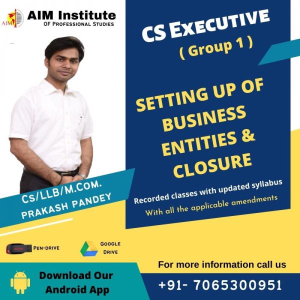CS Executive Business Entities and Closure